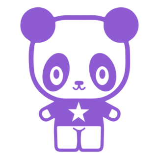 Young Star Panda Decal (Lavender)